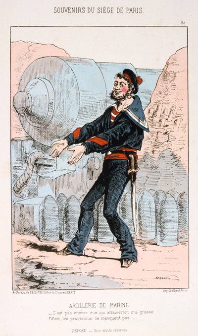 المدفعية البحرية ، حصار باريس ، الحرب الفرنسية البروسية ، 1870-1871. بواسطة غير معروف