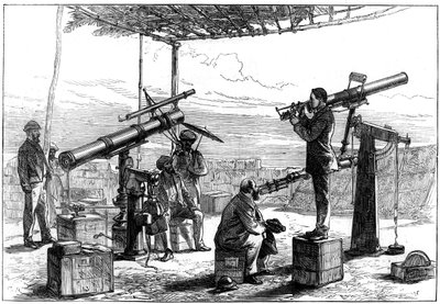 علماء الفلك في انتظار كسوف ، الهند ، 1872 بواسطة غير معروف