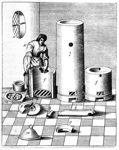 Athanor أو Slow Harry ، فرن ذاتي التغذية يحافظ على درجة حرارة ثابتة ، 1683 بواسطة غير معروف