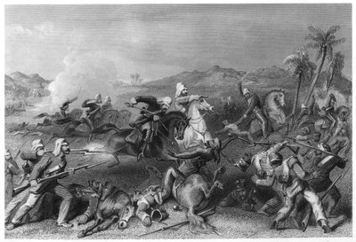 الهجوم على المتمردين Sealkote من قبل الجنرال نيكولسون سلاح الفرسان غير النظامي ، 1857 ، c1860 بواسطة غير معروف