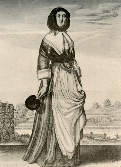 الخريف - امرأة إنجليزية في غطاء محرك السيارة والمئزر ، عهد تشارلز الأول ، c1620-1640 ، 1937 بواسطة غير معروف