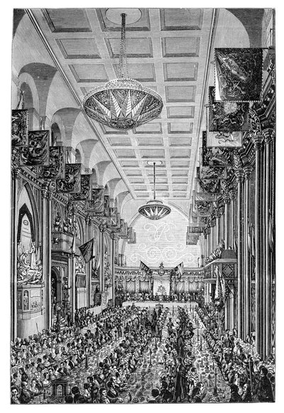 مأدبة للملكة في Guildhall ، لندن ، 1837 ، 1900 بواسطة غير معروف