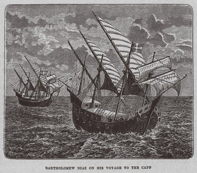 بارثولوميو دياز في رحلته إلى جنوب أفريقيا ، 1878 بواسطة غير معروف