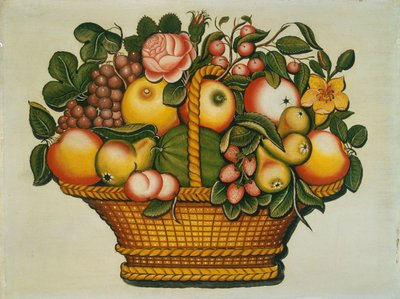 سلة فواكه بالزهور ، ج. 1830. بواسطة غير معروف