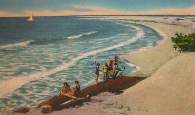 الشاطئ في منتجع Sabanilla Resort، c1940s بواسطة غير معروف