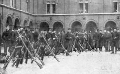 جنود بلجيكيون من اللواء المختلط التاسع ، معركة لييج ، بلجيكا ، 5-16 أغسطس 1914 بواسطة غير معروف