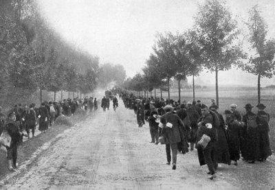 البلجيكيين الفارين من تيرموند ، الحرب العالمية الأولى ، 1914 ، 1920 بواسطة غير معروف