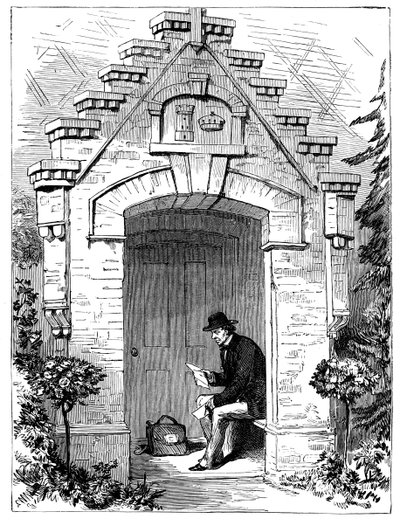 بنيامين دزرائيلي 1804-1881 يقرأ الرسائل في رواق Hughenden Lodge ، القرن التاسع عشر بواسطة غير معروف