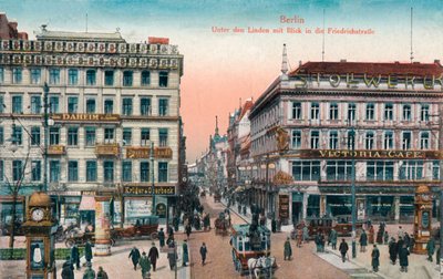 برلين - Unter den Linden مع إطلالة على شارع فريدريش ، عام 1900 بواسطة غير معروف