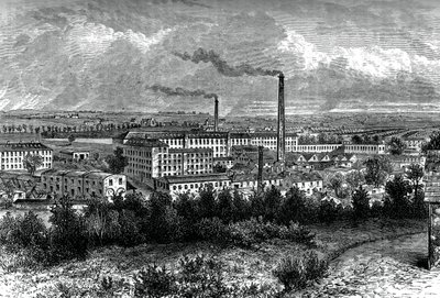 Bessbrook المطاحن والقرية ، County Armagh ، أيرلندا ، c1880 بواسطة غير معروف