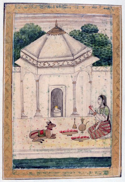 Bhairavi Ragini ، ألبوم Ragamala ، مدرسة راجستان ، القرن التاسع عشر بواسطة غير معروف