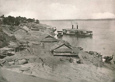 Bhamo - Irrawaddy Flotilla Mail Steamer at the Ghat ، 1900. بواسطة غير معروف