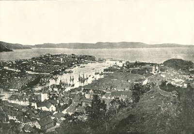 منظر عين الطيور للميناء ، بيرغن ، النرويج ، 1895. بواسطة غير معروف