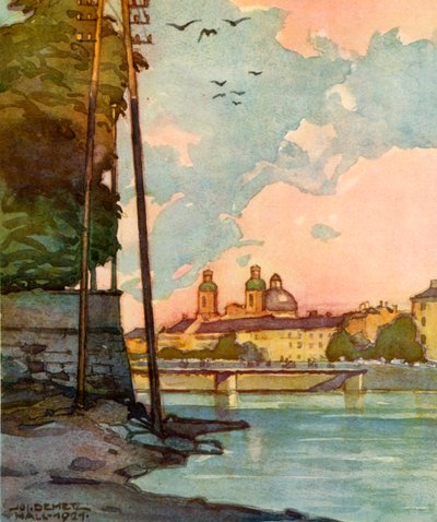 إطلالة على إنبروك ، تطل على نهر إن ، c1929. بواسطة غير معروف