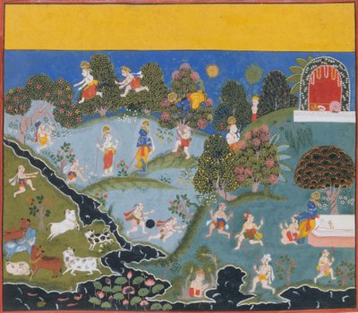 Blindmans Bluff ... من قصص Bhagavata Purana المتفرقة من اللورد فيشنو ، c1715-20. بواسطة غير معروف