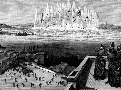 تفجير فيضان روك ، 1885 ، 1886. بواسطة غير معروف