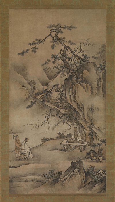 Bo Ya يلعب تشين كما يستمع Zhong Ziqi ، 1530s. بواسطة غير معروف