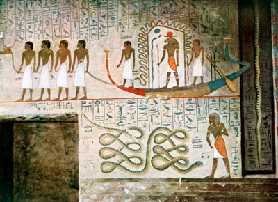 مشهد القارب ، مقابر النبلاء ، طيبة ، مصر بواسطة غير معروف