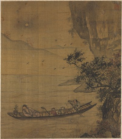 ركوب القوارب في ضوء القمر ، 1600s. بواسطة غير معروف
