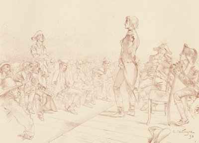 بونابرت يخاطب نادي يعقوب في كورسيكا ، c1789 ، 1896 بواسطة غير معروف