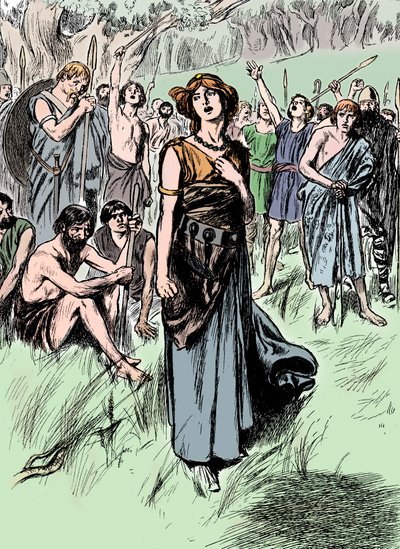 Boudicca Boadicea lst ملكة بريطانيا من Iceni ، حشد قواتها ، c1900 بواسطة غير معروف