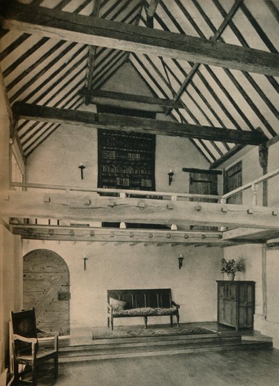 Boxhurst Farm، Kent: نهاية غرفة الرقص. تم ترميمه وتحويله بواسطة Oliver Hill ، c1928 بواسطة غير معروف
