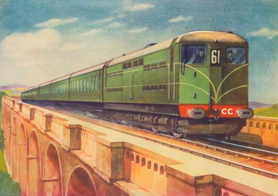 برايتون بيل ، قاطرة SRs الكهربائية ، فوق جسر Ouse ، 1940 بواسطة غير معروف