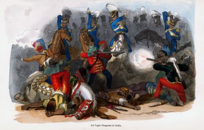 Dragoons البريطانية الخفيفة الثالثة في العمل في الهند بواسطة غير معروف