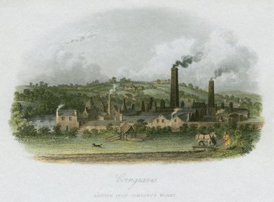 شركة الحديد البريطانية تعمل في كورنجريفز ، بالقرب من هاليسوين ، ويست ميدلاندز ، c1835 بواسطة غير معروف