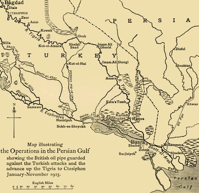 خط أنابيب النفط البريطاني في الشرق الأوسط ، الحرب العالمية الأولى ، 1915 ، c1920. بواسطة غير معروف