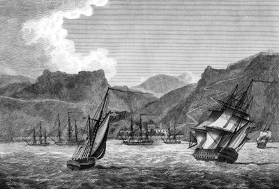 الشحن البريطاني قبالة سانت هيلانة ، 1817 بواسطة غير معروف