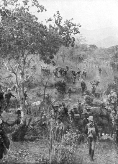 القوات البريطانية في الأدغال على حدود شرق أفريقيا الألمانية ، الحرب العالمية الأولى ، 1915 بواسطة غير معروف