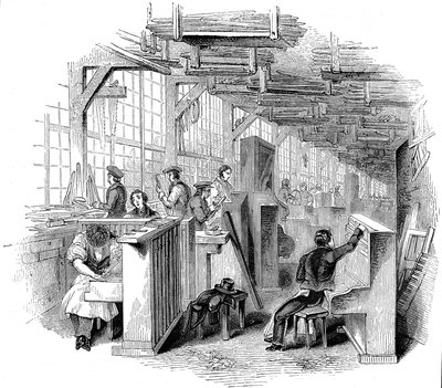مصنع بيانو من Broadwoods ، طريق هورسيفيري ، وستمنستر ، لندن ، 1842 بواسطة غير معروف