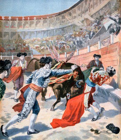 مصارعة الثيران في مدريد ، إسبانيا ، 1894 بواسطة غير معروف