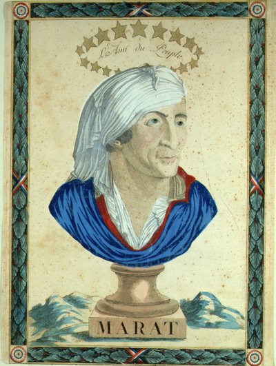 تمثال نصفي لمارات ، 1793-1794. بواسطة غير معروف