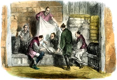 شراء قطط صغيرة في متجر ، يوكوهاما ، اليابان ، 1865 بواسطة غير معروف