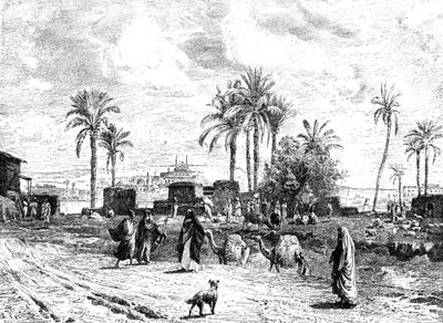 رؤية القاهرة للضفة اليسرى للنيل ، 1881 بواسطة غير معروف