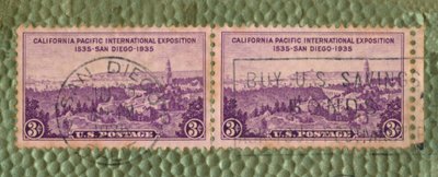 معرض كاليفورنيا الدولي للمحيط - طابع بريد أمريكي ، c1935 بواسطة غير معروف