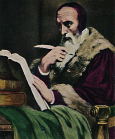 كالفن 1509-1564. - لوحة بقلم شيفر 1934. بواسطة غير معروف