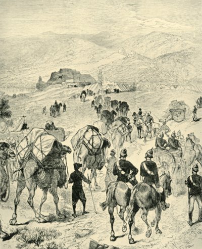 معسكر الجنرال روبرتس في ثال على نهر كورام ، 1901. بواسطة غير معروف