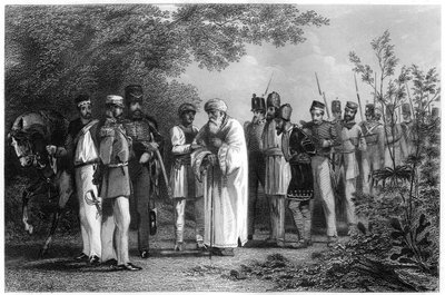الاستيلاء على ملك دلهي من قبل النقيب هودسون ، 1858 ، c1860 بواسطة غير معروف