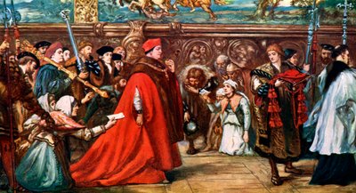 الكاردينال Wolsey الذهاب في موكب إلى قاعة وستمنستر ، 1887 ، c1920 بواسطة غير معروف