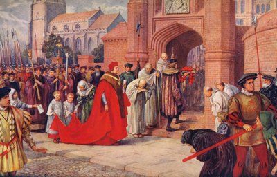 ربما دخل الكاردينال Wolsey قصر هامبتون كورت ، 1917 بواسطة غير معروف