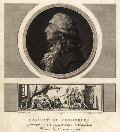 كاريتات دي كوندورسيه (1743-1794) ، فيلسوف وعالم رياضيات فرنسي بواسطة غير معروف