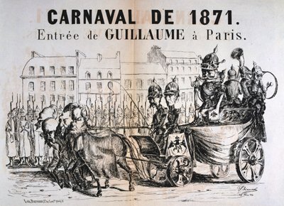 كارنافال دي 1871 ، فيلهلم الأول من بروسيا يدخل باريس ، فبراير 1871 بواسطة غير معروف