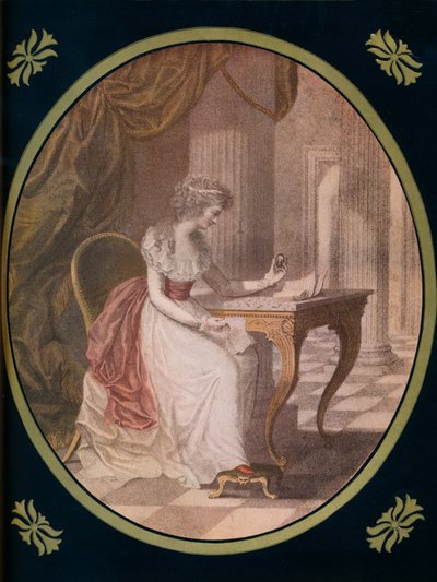 كارولين من ليتشفيلد ، تتأمل في صورة Waldsteins ، c1780s ، 1910 بواسطة غير معروف