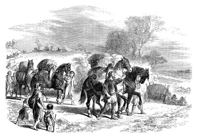 حمل الخبز إلى لندن على الخيول ، c1895 بواسطة غير معروف