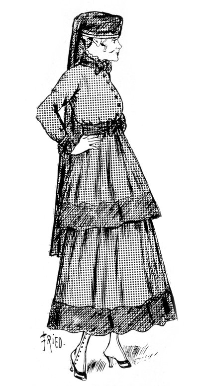 أزياء نسائية من الكشمير بحدود حرير ، 1915 بواسطة غير معروف