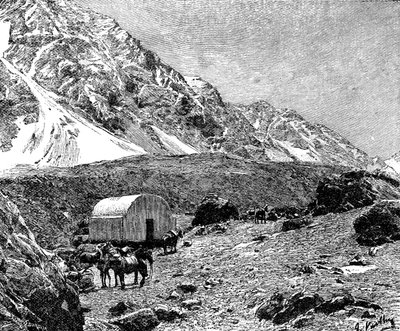 Casucha del Portillo ، على الكومبر ، تشيلي ، 1895 بواسطة غير معروف