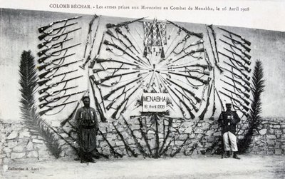 أسلحة محصنة من معركة منابها ، كولومب بشار ، الجزائر ، c1910 بواسطة غير معروف